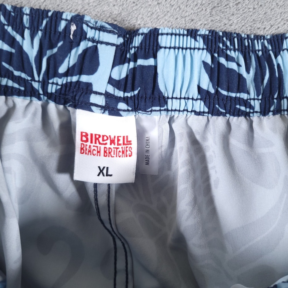 Birdwell Beach Britches Board Shorts Mens XL Blue Floral Tropical Surf Swim - Picture 6 of 8